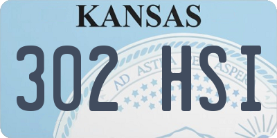 KS license plate 302HSI