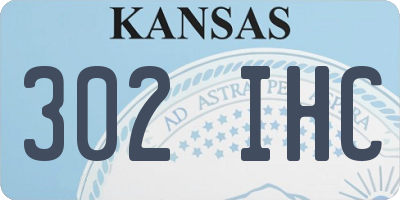KS license plate 302IHC