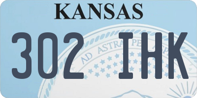 KS license plate 302IHK