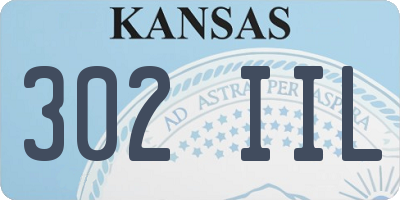 KS license plate 302IIL