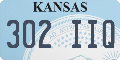 KS license plate 302IIQ
