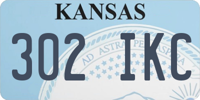 KS license plate 302IKC