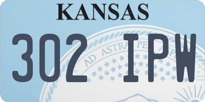 KS license plate 302IPW