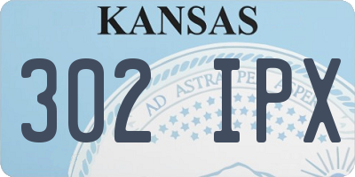 KS license plate 302IPX