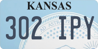 KS license plate 302IPY