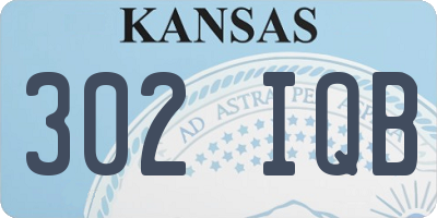 KS license plate 302IQB