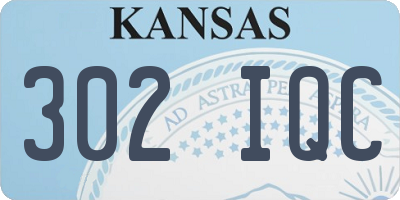 KS license plate 302IQC