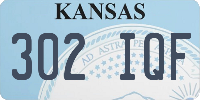 KS license plate 302IQF