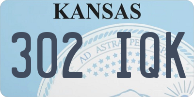 KS license plate 302IQK