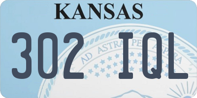 KS license plate 302IQL