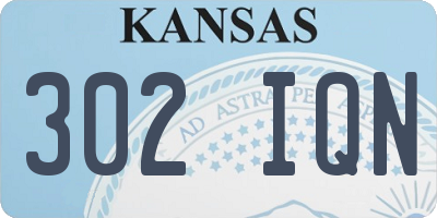 KS license plate 302IQN