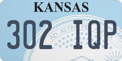 KS license plate 302IQP