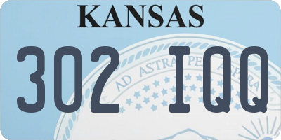 KS license plate 302IQQ