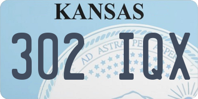 KS license plate 302IQX