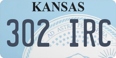 KS license plate 302IRC