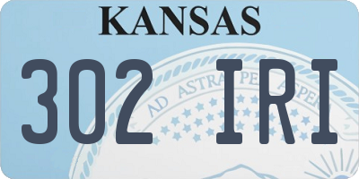 KS license plate 302IRI