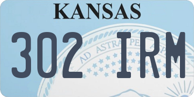 KS license plate 302IRM