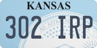 KS license plate 302IRP
