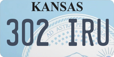 KS license plate 302IRU