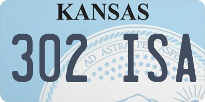 KS license plate 302ISA