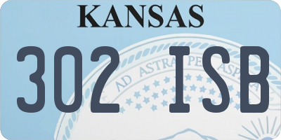 KS license plate 302ISB
