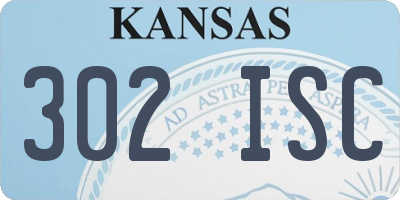 KS license plate 302ISC