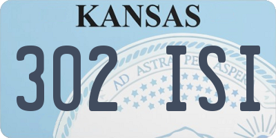 KS license plate 302ISI