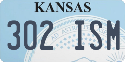 KS license plate 302ISM