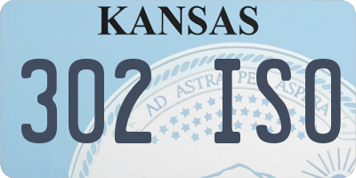 KS license plate 302ISO