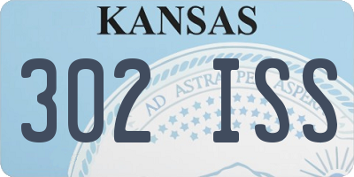 KS license plate 302ISS
