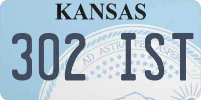 KS license plate 302IST