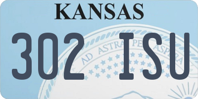 KS license plate 302ISU