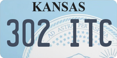 KS license plate 302ITC