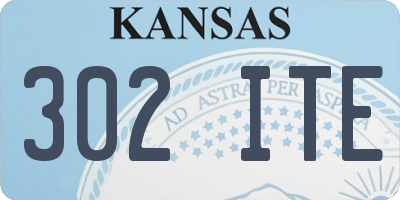 KS license plate 302ITE