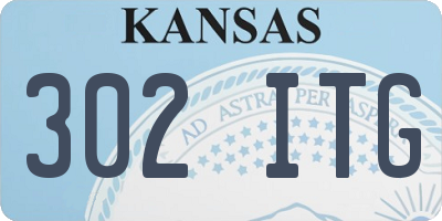 KS license plate 302ITG