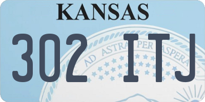 KS license plate 302ITJ