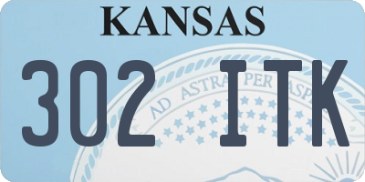 KS license plate 302ITK