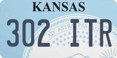 KS license plate 302ITR