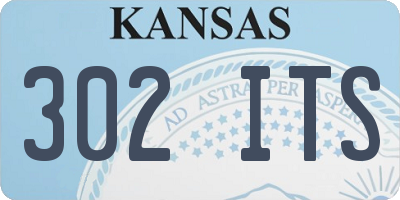 KS license plate 302ITS
