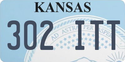 KS license plate 302ITT