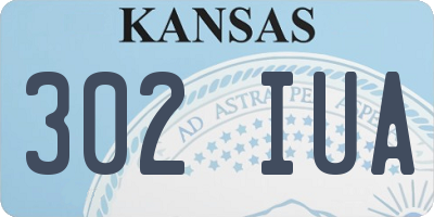 KS license plate 302IUA