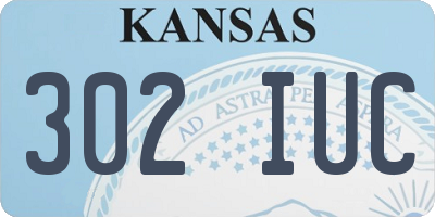 KS license plate 302IUC
