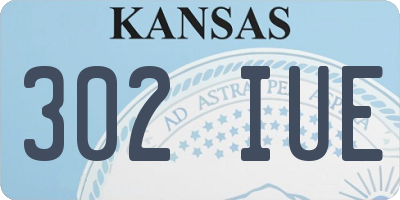 KS license plate 302IUE