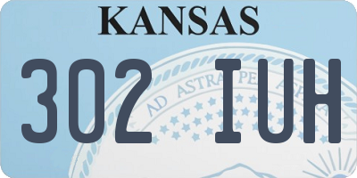 KS license plate 302IUH