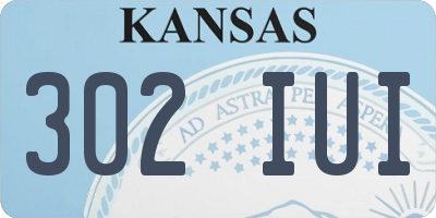 KS license plate 302IUI