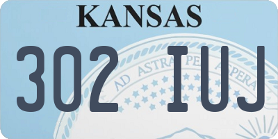 KS license plate 302IUJ