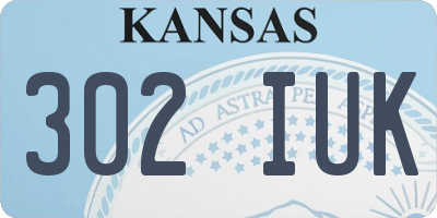 KS license plate 302IUK