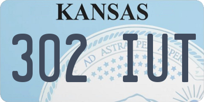 KS license plate 302IUT