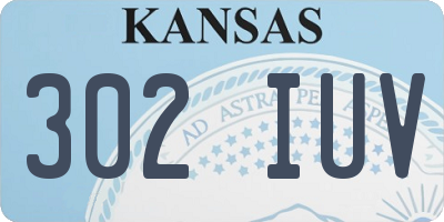 KS license plate 302IUV