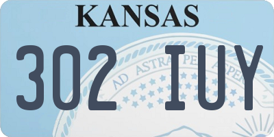KS license plate 302IUY